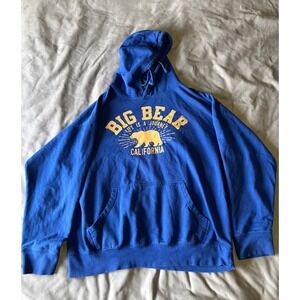 Smart Blanks Big Bear California Hoodie Blue Graphic Sweatshirt XL